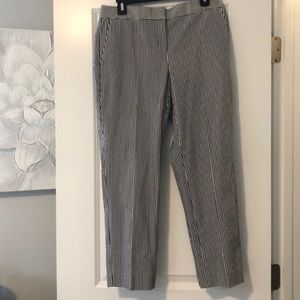 Ann Taylor “Kate Fit” blue striped, wide leg pants